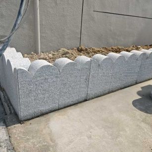 宜昌芝麻白花边石  围边石