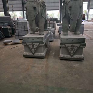 宜昌芝麻灰花岗岩对象 芝麻白芝麻灰大象