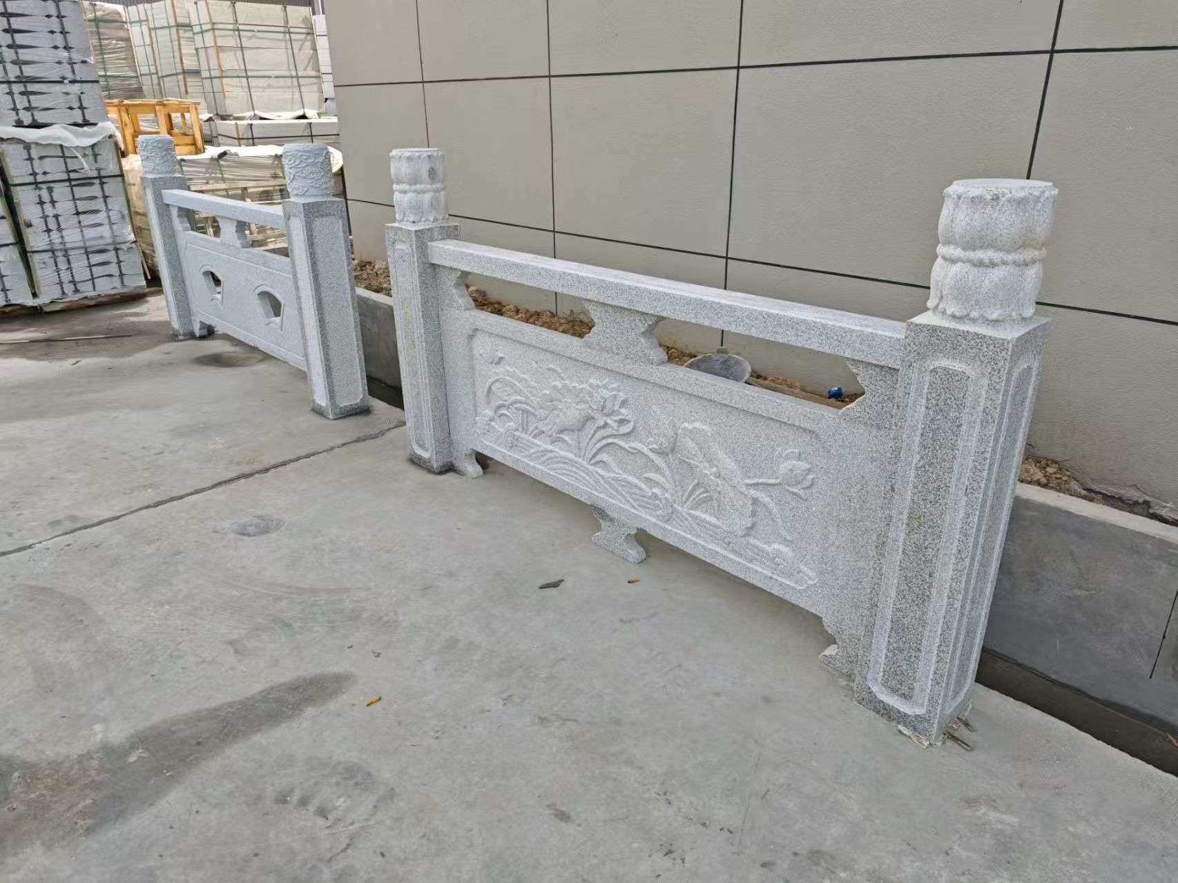 宜昌芝麻白河道栏杆 石材栏杆